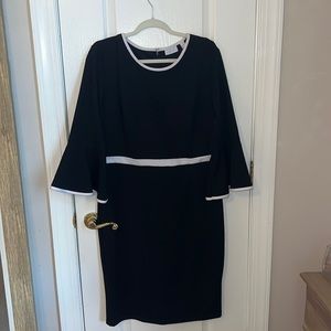 New York and Company Stretch black and white dress